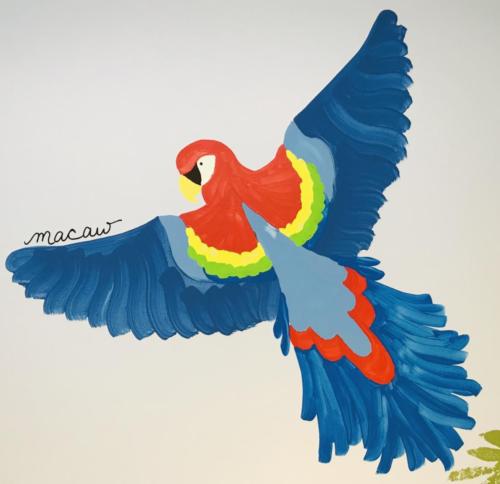 Macaw mural